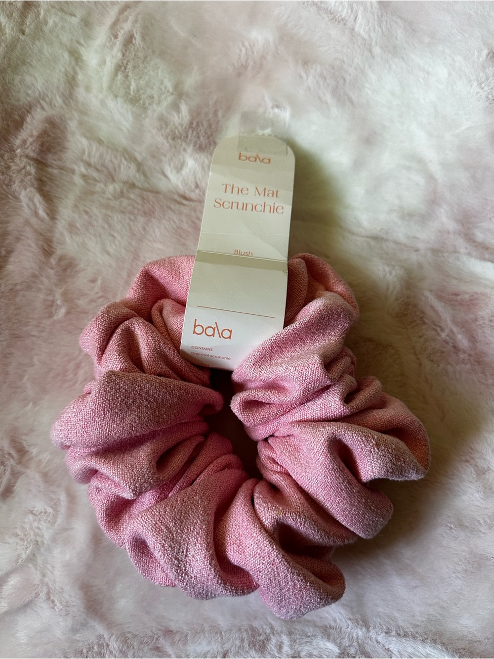 Blush Pink Mat Scrunchie - Bala NWT